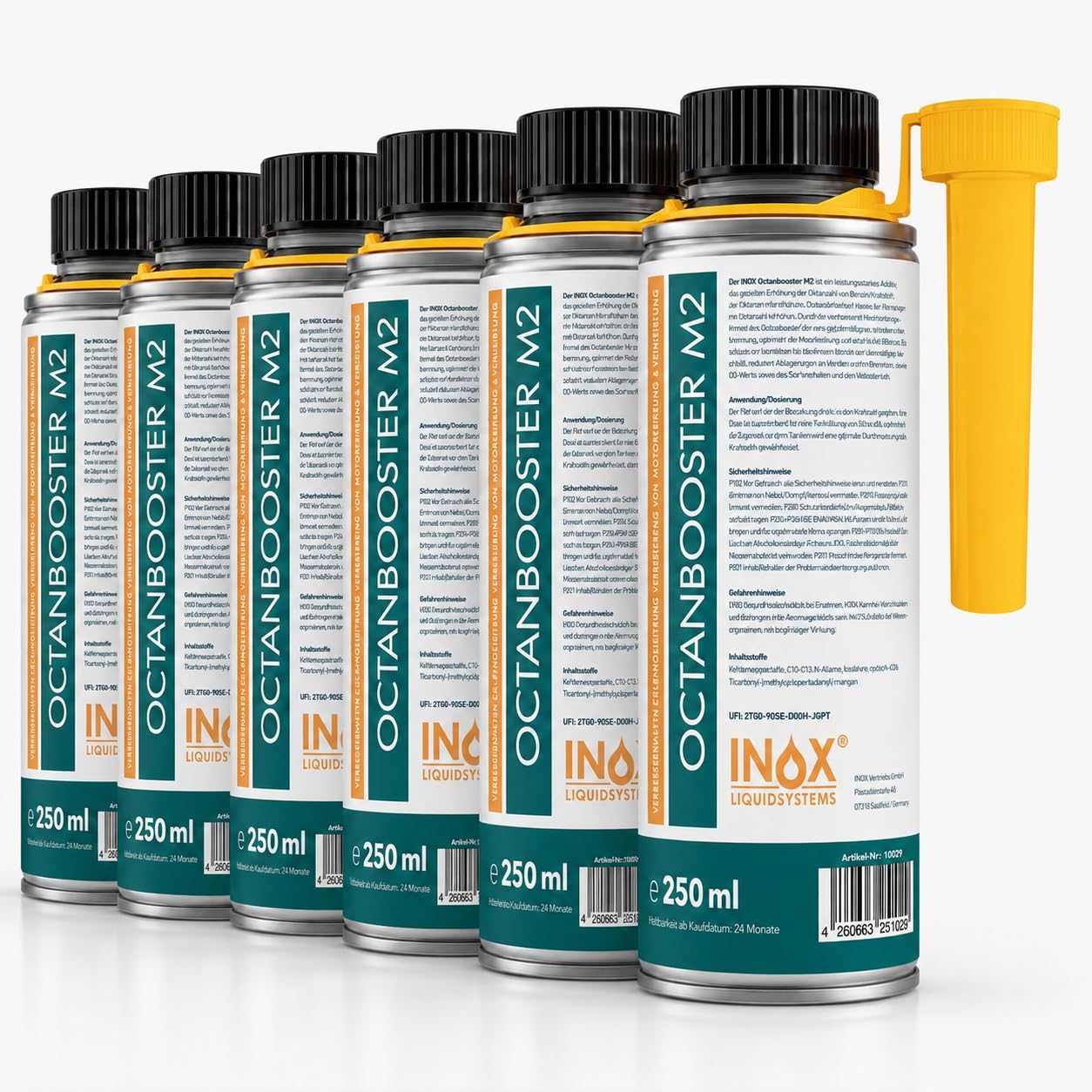 inox-oktan-booster-benzin-additiv-6x250-ml-systemreiniger image 1