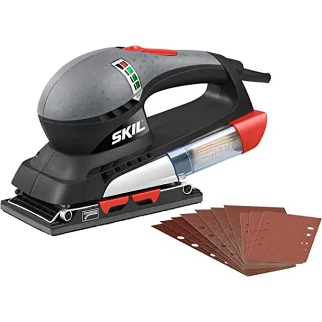 skil-7366-aa-schwingschleifer-240w-rot-mit-10-bl-ttern image 1