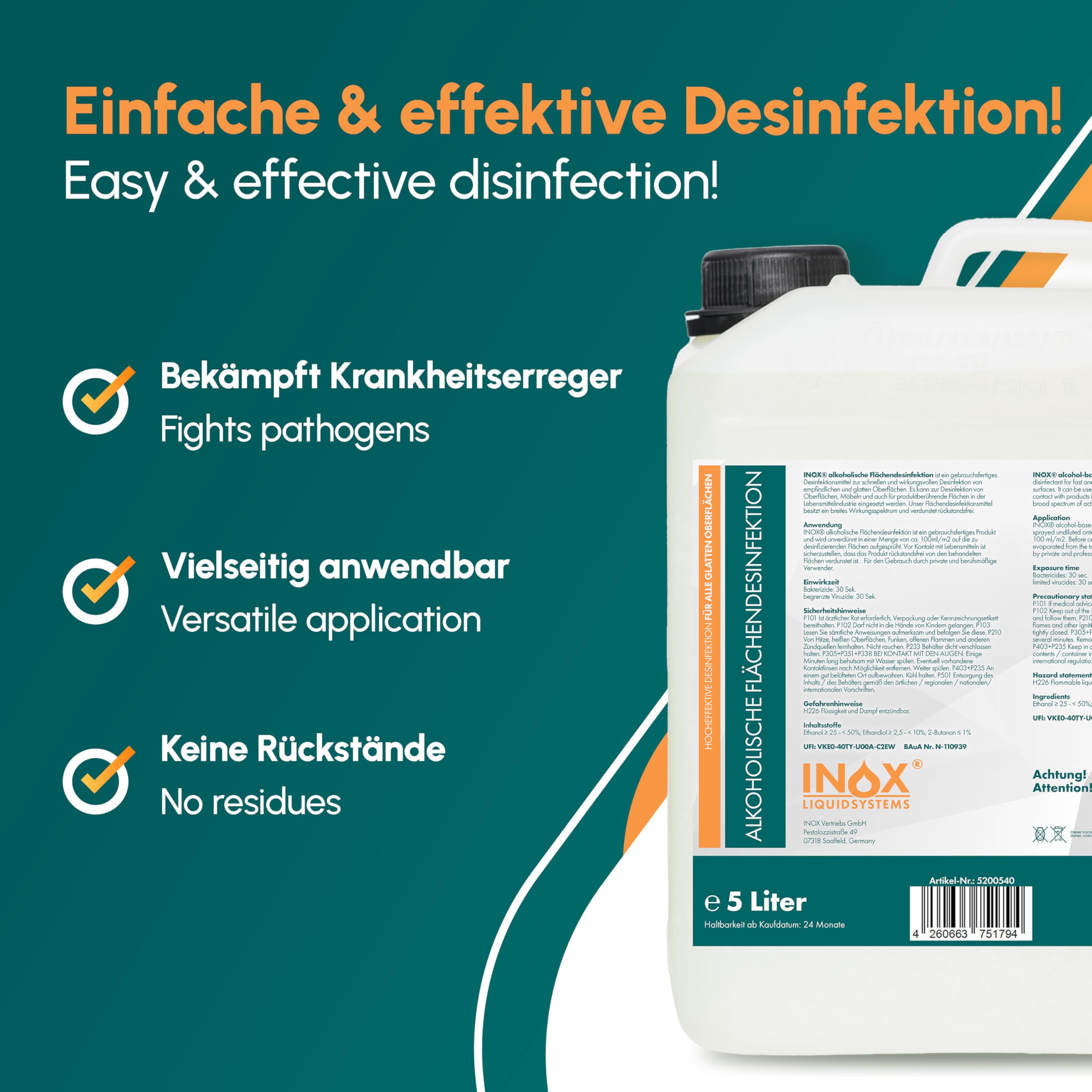 inox-desinfektion-fl-chendesinfektionsmittel-2x5l-alkoholisch image 4