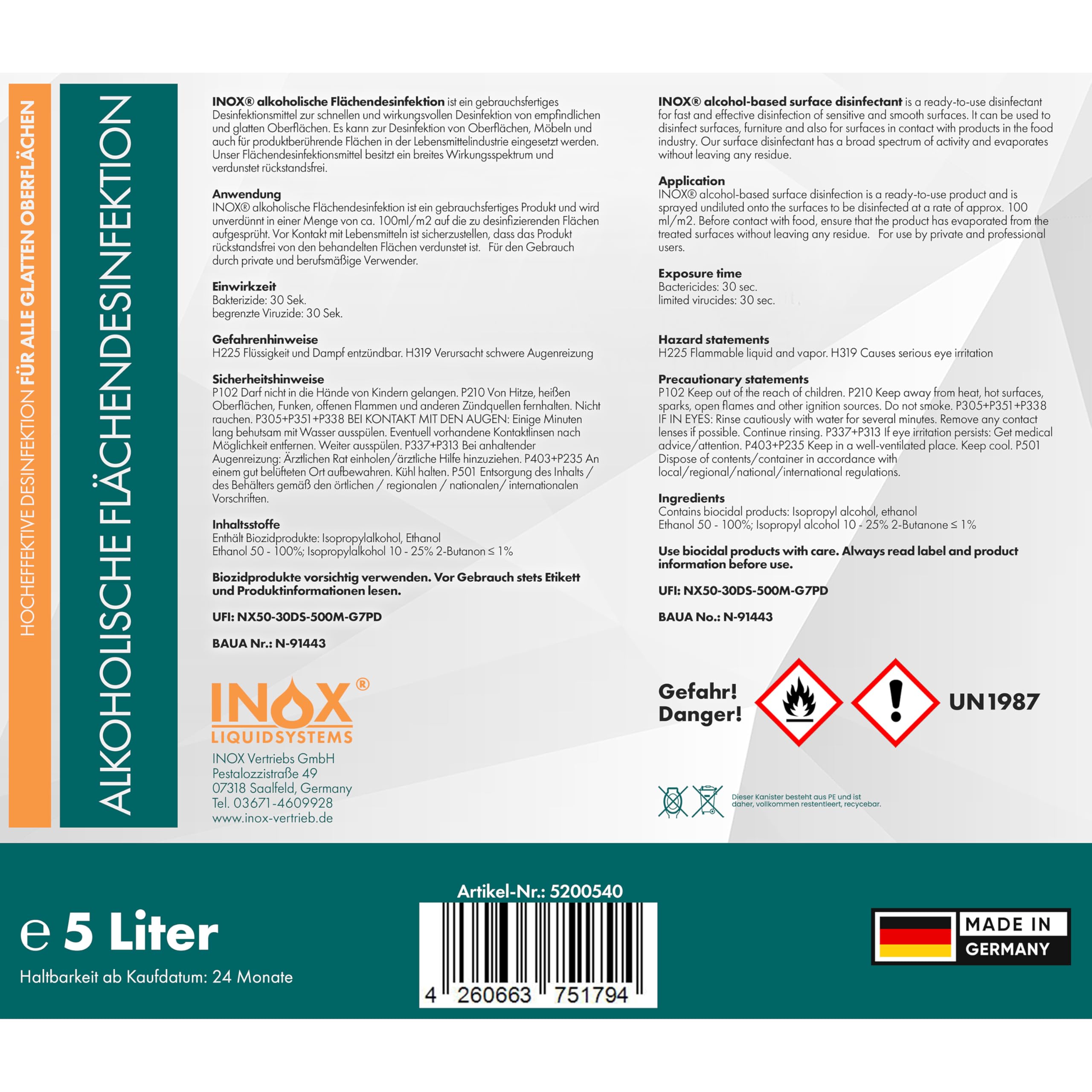 inox-desinfektion-fl-chendesinfektionsmittel-2x5l-alkoholisch image 6